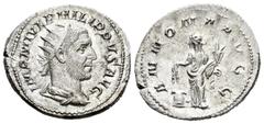 Roman Imperial / Imperio Romano Filipo I. Antoniniano-Antoninianus. 245-7 d.C. Roma. (Spink-8922). (Ric-28c). Rev.: ANNONA AVGG. Annona en pie a izquierda con maiz y cuerno de la abundancia. Ag. 4,01 