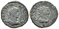 Roman Imperial / Imperio Romano Aureliano y Vabalato. Antoniniano-Antoninianus. 270-275 d.C. Antioquía. (Spink-11718). Anv.: VABALATHVS V C R IM D R. Busto laureado de Vabalato a derecha. Rev.: IMP C 