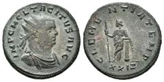 Roman Imperial / Imperio Romano Tácito. Antoniniano-Antoninianus. Roma. (Spink-11768). (Ric-84). Rev.: CLEMENTIA TEMP. Clemencia en pie a izquierda con cetro y descansando sobre columna, en exergo XXI