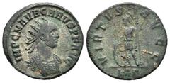 Roman Imperial / Imperio Romano Caro. Antoniniano-Antoninianus. 283 d.C. Lugdunum. (Spink-12361). (Ric-223). Rev.: VIRTVS AVGG. Ag. 4,19 g. MBC. Est...35,00.