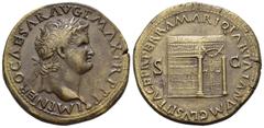 Imperio Romano / Roman Imperial Nerón. Sestercio. 65 d.C. Lugdunum. (Spink-1958). (Ric-583). (Ch-146). Anv.: IMP NERO CAESAR AVG P MAX TR P P P. Busto laureado a derecha. Rev.: PACE P R TERRA MARIQ PA