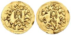 Monedas Visigodas / Visigothic Coins Suinthila (621-631). Tremissis. Acci (Guadix). (Cnv-293.8). Anv.: +SVINTH·ALI. Rev.: +IVSTVSACI. Au. 1,39 g. Brillo original. Escasa. EBC+. Est...650,00. Suinthila