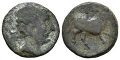 Hispania Antigua / Ancient Hispania Abariltur. Semis. 120-20 a.C. Zona de Cataluña. (Abh-no cita). (Acip-2062). (C-1). Ae. 3,82 g. Anepígrafa. BC+. Est...140,00. / Abariltur. Semis. 120-20 a.C. Area o