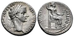 Imperio Romano /Roman Imperial Tiberio. Denario. 14-33 d.C. Lugdunum. (Ric-30). (C-16). Anv.: TI CAESAR DIVI AVG F AVGVSTVS. Cabeza laureada a la derecha. Rev.: PONTIF MAXIM. Livia sentada a la derech