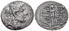 Greek coins / Grecia Antigua Imperio Seleucida. Antioco VII. Tetradracma. 138-129 d.C. (Gc-7092). Rev.: Atenea en pie a izquierda con lanza y Victoria. Ag. 15,66 g. Oxidaciones. MBC/EBC-. Est...70,00.
