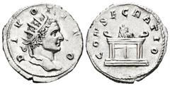 Roman Imperial / Imperio Romano Trajano Decio. Antoniniano. 250-251 d.C. Roma. (Spink-9464). (Ric-82B). Anv.: DIVO TITO. Cabeza de Tito a derecha. Rev.: CONSECRATIO. Altar. Ag. 3,74 g. Restitución de 