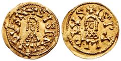 Visigothic Coins / Monedas Visigodas Sisenando (631-636). Tremissis. Ispali (Sevilla). (Cnv-346.8 variante). (Pliego-459d variante). Anv.: +SISEN·ANDVSRE. Rev.: +ISPA·LI·PIVS. Au. 1,48 g. EBC-. Est...