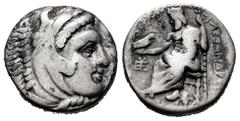 Greek Coins / Grecia Antigua Imperio Macedonio. Alejandro III Magno. Dracma. 336-323 a.C. Arrhidaios. (Price-2597). Anv.: Cabeza de Heracles a derecha recubierta con piel de león. Rev.: Zeus sentado a