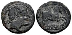 Celtiberian Coins / Hispania Antigua Belikiom. Semis. 120-20 a.C. Huesca. (Abh-245). (Acip-1435). (C-6). Ae. 4,93 g. BC+. Est...45,00. /// ENGLISH: Belikiom. Semis. 120-20 a.C. Huesca. (Abh-245). (Aci