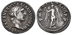 Roman Imperial / Imperio Romano Trajano. Denario. 101-102 d.C. Roma. (Ric-58). (Bmcre-120). (Rsc-240b). Anv.: IMP CAES NERVA TRAIAN AVG GERM. Busto laureado a derecha . Rev.: P M TR P COS IIII P P. Vi