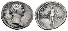 Roman Imperial / Imperio Romano Trajano. Denario. 114-117 d.C. Roma. (Ric-364). (Bmcre-607). Anv.: IMP CAES NER TRAIAN OPTIM AVG GER DAC PARTHICO. Busto laureado y drapeado a derecha . Rev.: P M TR P 