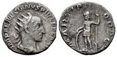 Roman Imperial / Imperio Romano Aemiliano. Antoniniano. 253 d.C. Roma. (Spink-9837). (Ric-6). (Seaby-25). Rev.: MARTI PROPVGT. Marte de pie a izquierda con escudo y lanza. Ag. 3,17 g. Escasa. BC+. Est