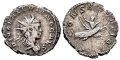 Roman Imperial / Imperio Romano Valeriano II. Antoniniano. 258 d.C. Colonia. (Spink-10606). (Ric-9). (Seaby-5). Rev.: CONSACRATIO. En emperador sobre águila a derecha con mano derecha levantada y cetr