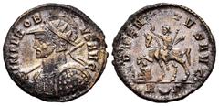 Roman Imperial / Imperio Romano Probo. Antoniniano. 279 d.C. Roma. (Ric-157). Anv.: IMP PROBVS AVG. Busto radiado con casco y coraza a izquierda, descansando lanza sobre el hombro y portando escudo. R
