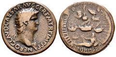 Roman Imperial / Imperio Romano Nero. Paduan sestertius. Giovanni da Cavino (1500-1570). (Johnson & Martini-1391-1402). Anv.: NERO CLAVD CAESAR AVG GER P M TR P IMP P P, Laureate bust to right. Rev.: 