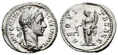 Roman Imperial / Imperio Romano Severus Alexander. Denarius. 222-228 d.C. Rome. (Ric-127). (Bmcre-330). (Rsc-9). Anv.: IMP C M AVR SEV ALEXAND AVG, laureate and draped bust right. Rev.: AEQVITAS AVG, 