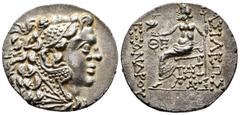 Greek Coins / Grecia Antigua Kingdom of Macedon. Alexander III, "The Great". Tetradrachm. 125-70 BC. Odessos. (Price-1676). (Müller-956). Anv.: Head of Herakles to right wearing a lion skin. Rev.: Zeu