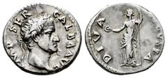 Roman Imperial / Imperio Romano Galba. Denario. 68-69 AD. Rome. (Spink-2102). (Seaby-52a). Anv.: IMP SER GALBA AVG. Laureate bust of Galba right with "nummulari" countermark. Rev.: DIVA AVGVSTA. Livia