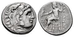 Greek Coins Kingdom of Macedon. Antigonos I Monophthalmos. Drachm. 310-301 BC. Abydos. In the name and types of Alexander III. (Price-1528). (Müller-1618). Anv.: Head of Herakles to right, wearing lio
