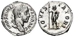 Roman Imperial Severus Alexander. Denarius. 222-235 AD. Rome. (Ric-202). Anv.: IMP SEV ALEXAND AVG, laureate head right. Rev.: IOVI STATORI, Jupiter standing left with sceptre and thunderbolt. Ag. 2,6