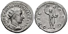 Roman Imperial Gordian III. Antoninianus. 242-244 AD. Antioch. (Spink-8626). (Ric-213). (Seaby-167). Rev.: ORIENS AVG. Ag. 5,02 g. Almost XF. Est...45,00. SPANISH DESCRIPTION: Gordiano III. Antoninian
