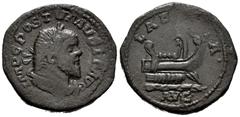 Roman Imperial Postumus. Sestertius. 261 AD. Cologne. (Spink-11087). (Ric-144). (Ch-169). Rev.: LAE(TIT)IA AVG. LAETITIA AVG, galley right with four rowers. Ae. 19,74 g. Scarce. VF/Choice VF. Est...30