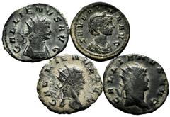 Ancient Coins Ancient Coins. Lot of 4 coins of the Roman Empire. 3 Antoninians of Gallienus and 1 Denarius of Severina. All differents. Ae. TO EXAMINE. Almost VF/Choice VF. Est...90,00. SPANISH DESCRI