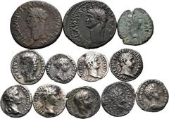 Ancient Coins Ancient Coins. Lot of 12 coins of the Roman Empire containing 2 units of Claudius, Semis of Emerita Augusta and 9 Denarii of different emperors: Augustus (3, one of them fourée), Commodu