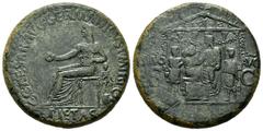 Roman Imperial Caligula. Sestertius. 37-41 AD. Rome. (Ric-44). (Ch-10). (Bmc-156). Anv.: C CAESAR AVG GERMANICVS P M TR POT / PIETAS Pietas seated left on stool, holding patera in extended right hand 
