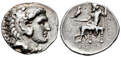 Greek Coins Syria. Seleukos I Nicator. Tetradrachm. 311-295/81 BC. Ekbatana. In the name and types of Alexander III of Macedon. (Price-3931). (SC-204.1c). (Hgc-9). Anv.: Head right, wearing lion skin.