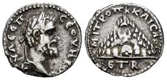 Roman Imperial Septimius Severus. Drachm. 192-193 AD. Cappadocia. (Sydenham-387). Anv.: AY Λ CЄΠ CЄOYHPOC Laureate head of Septimius Severus to right. Rev.: MHTPO KAICAP / ЄT Mount Argaios surmounted 