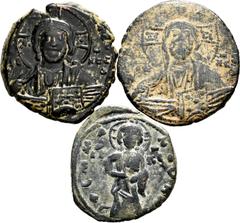 Large Lots Lot of 3 copper pieces from the Byzantine Empire, 2 of 1 follis and 1 of half follis. TO EXAMINE. VF. Est...60,00. SPANISH DESCRIPTION: Lote de 3 piezas de cobre del Imperio Bizantino, 2 de