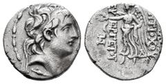 Greek Coins Seleukid Kingdom. Antiochos VII Euergetes. Drachm. 138-129 BC. Tarsos. (SC-2056). (Hgc-9, 1080a). Anv.: Diademed head right . Rev.: Nike advancing left, holding wreath. ΒΑΣΙΛΕΩΣ ΑΝΤΙΟΧΟΥ /