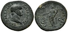 Roman Imperial Galba. Unit. 69 AD. Rome. (Ric-283 (Dupondius)). (Bmc-125). Anv.: SER GALBA IMP CAES AVG TR P, laureate head right. Rev.: PAX AVGVST, Pax standing left, holding branch and caduceus; S-C