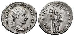 Roman Imperial Gordian III. Antoninianus. 243-244 AD. Rome. (Spink-8608). (Ric-142). (Seaby-81). Rev.: FELICITAS TEMPORVM. Ag. 4,40 g. Choice VF. Est...35,00. SPANISH DESCRIPTION: Gordiano III. Antoni