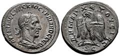 Roman Imperial Trajan Decius. Seleucis and Pieria. Tetradrachm. 249-250 AD. Antioch. (RPC-IX 1701). (McAlee-1126b). Anv.: AVT K Γ MЄ KY TPAIANOC ΔЄKIOC CЄB, laureate, draped, and cuirassed bust to rig