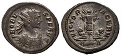 Roman Imperial Probus. Antoninianus. 280 AD. Rome. (Ric-220). (Ch-773). Rev.: VICTORIA GERM, trophy between two captives. Mintmark R-thunderbolt-A. Ae. 4,15 g. Choice VF. Est...40,00. SPANISH DESCRIPT