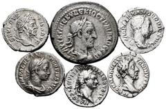 Large Lots Lot of 6 different coins of the Roman Empire, 5 denarius and 1 tetradrachm. TO EXAMINE. Choice F/VF. Est...120,00. SPANISH DESCRIPTION: Lote de 6 monedas diferentes del Imperio Romano, 5 de