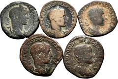 Large Lots Lot of 5 sestertius of the Roman Empire, Alexander Severus (2) and Gordian III (3). TO EXAMINE. Almost F/F. Est...65,00. SPANISH DESCRIPTION: Lote de 5 sestercios del Imperio Romano, Alejan