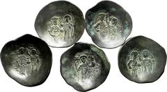 Large Lots Lot of 5 coins of the Byzantine Empire. Trachy, two different types. Ae. TO EXAMINE. VF/Choice VF. Est...90,00. SPANISH DESCRIPTION: Lote de 5 monedas del Imperio Bizantino. Trachy dos tipo