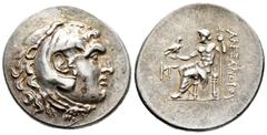 Greek Coins Kingdom of Macedon. Alexander III, "The Great". Tetradrachm. 310-301 BC. Lampsakos. (Price-1398 similar). (Müller-1191 similar). Anv.: Head of Herakles on the right covered with lion skin.