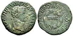 Celtiberian Coins Bilbilis. Time of Caligula. Unit. 37-41 AD. Calatayud (Zaragoza). (Abh-286). Anv.: C. CAESAR. AVG. GERMANICVS. IMP. around laureate head of Caligula right. Rev.: II.VIR within laurel