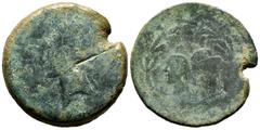 Celtiberian Coins Gades-Gadir. Sestertius. 12-6 a.C. Cadiz. (Acip-3326). Ae. 34,44 g. Of the highest rarity. Almost F. Est...150,00. SPANISH DESCRIPTION: Gades-Gadir. Sestercio. 12-6 a.C. Cádiz. (Acip