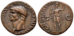 Roman Imperial Claudius. Unit. 41-50 AD. Rome. (Ric-95). (Bmcre-140). Anv.: TI CLAVDIVS CAESAR AVG P M TR P IMP, bare head to left. Rev.: CONSTANTIAE (AVGVSTI), Constantia, helmeted and in military dr