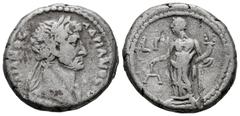 Roman Imperial Hadrian. Tetradrachm. RY 3 = 118/9 AD. Alexandria. (RPC-5142). (Dattari (Savio)-1350). Anv.: ΑVΤ ΚΑΙС ΤΡΑΙΑΝΟС ΑΔΡΙΑΝΟС СЄΒ. Laureate bust right, with slight drapery. Rev.: Dikaiosyne s