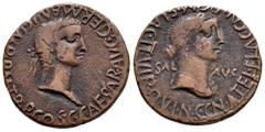 Celtiberian Coins Carthage Nova. Time of Caligula. Unit. 37-41 AD. Cartagena (Murcia). (Abh-613). Anv.: C. CAESAR. AVG. GERMANIC. IMP. P. M. TR. P. COS. Laureate head of Caligula right. Rev.: Laureate