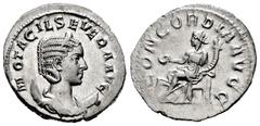 Roman Imperial Otacilia Severa. Antoninianus. 246-248 AD. Rome. (Ric-IV 125c). (Rsc-4). Anv.: M OTACIL SEVERA AVG, diademed and draped bust to right, set on crescent. Rev.: CONCORDIA AVGG, Concordia s