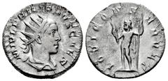 Roman Imperial Philip II. Antoninianus. 245 AD. Antioch. (Ric-213). (Rsc-13). Anv.: M IVL PHILIPPVS CAES, radiate, draped and cuirassed bust right. Rev.: IOVI CONSERVAT, Jupiter standing left, holding
