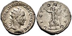 Roman Imperial Trajan Decius. Antoninianus. 249-251 AD. Rome. (Ric-29c). (Rsc-113a). Anv.: IMP C M Q TRAIANVS DECIVS AVG, radiate and cuirassed bust right . Rev.: VICTORIA AVG, Victory advancing left,