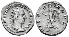 Roman Imperial Trajan Decius. Antoninianus. 249-251 AD. Rome. (Ric-29c). (Rsc-113a). Rev.: VICTORIA AVG, Victory advancing left, holding wreath and palm. Ag. 4,54 g. Choice VF. Est...50,00. Spanish De